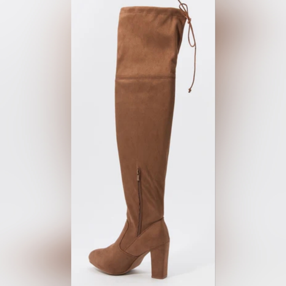 Charlotte Russe  Amaya Thigh High Suede Boots with High Heel - NWT - Size 9